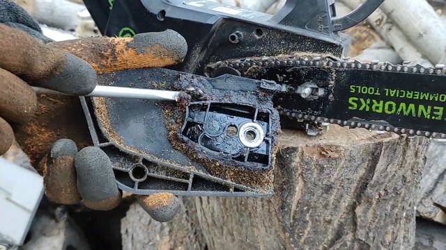 аккумуляторная цепная пила greenworks GD40TCSK2 (гринворкс) полный обзор на пилу, плюсы и минусы смотреть онлайн