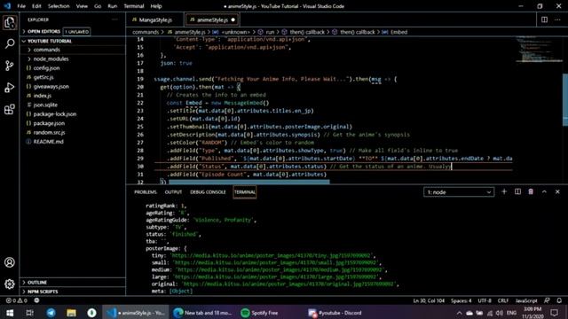 How To Create An Anime Info Using Kitsu API - Discord js