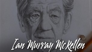 Рисую портрет карандашом Иэн Мюррей Маккеллен | Ian Murray McKellen
