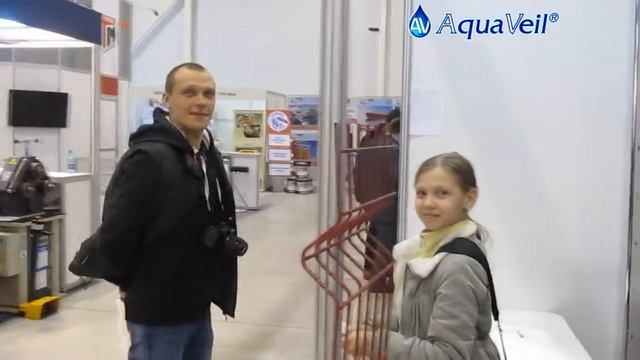 Графическая водяная завеса AquaVeil в Novosibirsk ExpoCentre