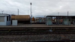 Güterzug am Bahnhof in Bietigheim-Bissingen/Товарный поезд на вокзале города Bietigheim-Bissingen