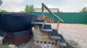 Банный чан на дровах