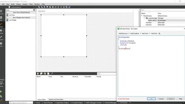 Qt QListWidget | Design Using Qt Stylesheet | QSS | Qt C++ | Qt Creator | Qt Tutorial
