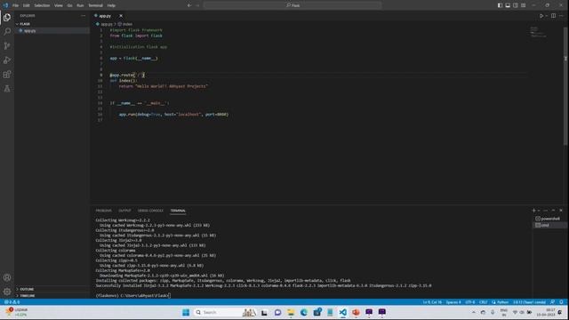 Flask for Beginners Tutorial in Python |Part 2| How to Install Flask| First Flask App in VS Code