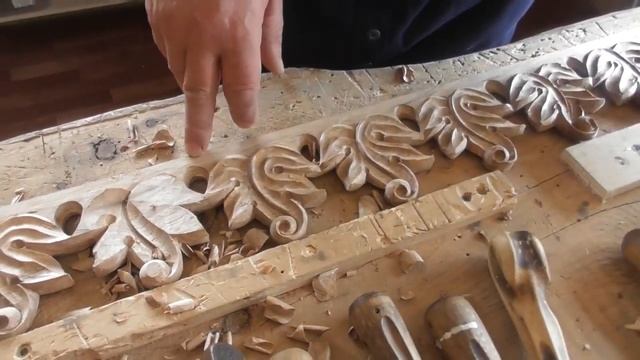 Wood carving. Резьба по дереву.Лист винограда смотреть онлайн