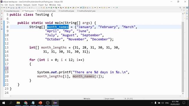 Arrays | Array Lists | Java Programming Tutorial for Beginners using Eclipse 2021