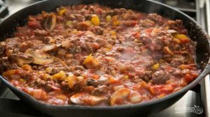 Запеканка из лапши и фарша