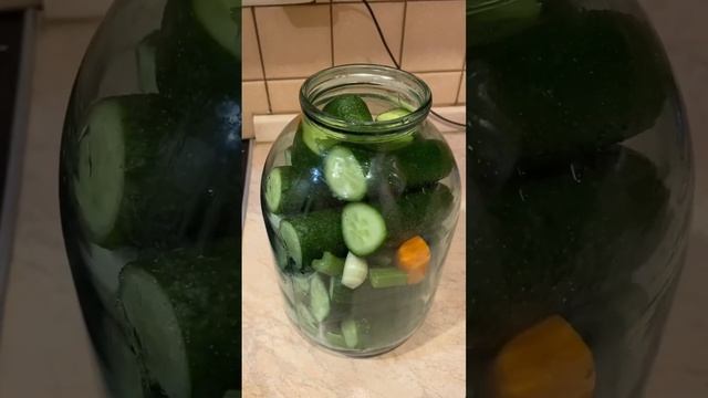 Хрустящие,соленые огурцы . Из того, что есть дома.                        cucumbers