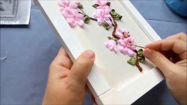 Мастер-класс. Вышивка ветки сакуры. Часть 5. Тычинки. смотреть онлайн