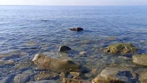 Звук моря. Релакс. Шум волн. Пляж "Высокий берег" Анапы в конце октября. Морской бриз. Природа