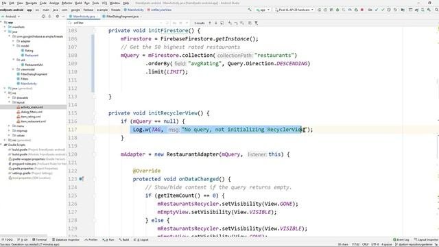 مراجعة فيربيز عمل تطبيق مطاعم  | Firebase Firestore