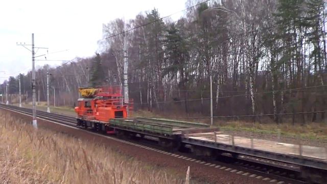 Автомотрисы Дизельные Монтажные АДМ-997 с 2-я платформами + АДМ-1510 смотреть онлайн