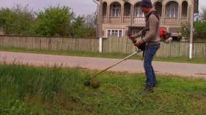 БЕНЗОТРИМЕР KAMOTO BC-52-C! Покос травы после ОБКАТКИ Trimer Kamoto BC52C