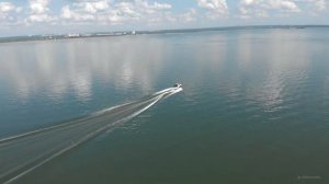 Обское МОРЕ, Пляж Бумеранг. Отдых в Новосибирске. С высоты птичьего полета,  видео 4К.