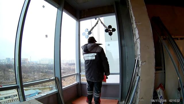 Замена холодного остекления на тёплое, Красногорский бульвар 25.