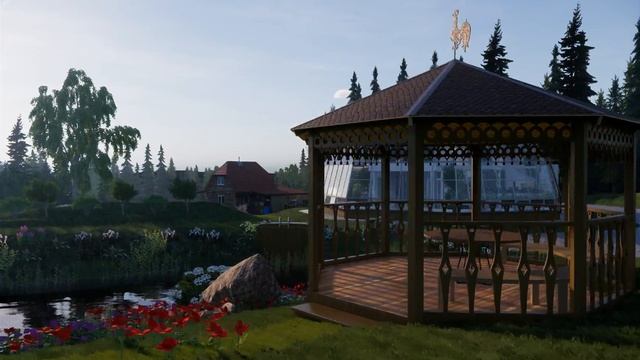 планировка и обустройство  участка 1 Га