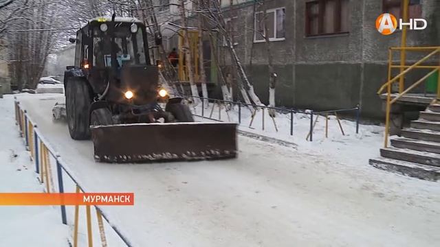 Зима пришла в Мурманск спецтехника вышла ей навстречу! HD720 смотреть онлайн