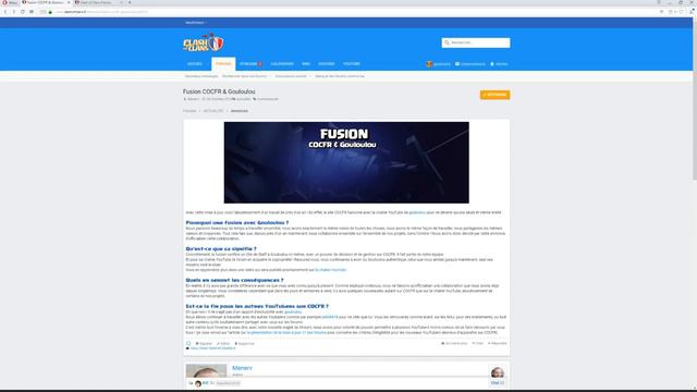Annnonce Importante : Fusion Chaine Youtube et Le Forum Clash of Clans France | смотреть онлайн