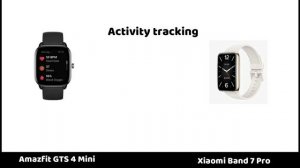 Amazfit GTS 4 Mini vs Xiaomi Band 7 Pro - Comparison - Specs Which one is the best SmartWatch?