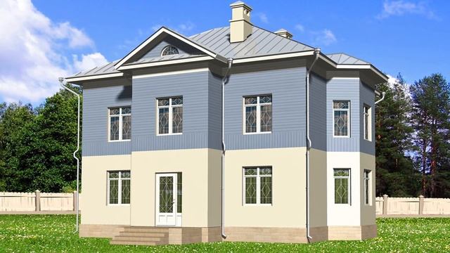 Дизайн фасадов: особняк в русском стиле из типового коттеджа. смотреть онлайн