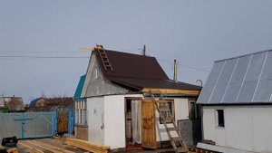 Реконструкция кровли дачного домика.