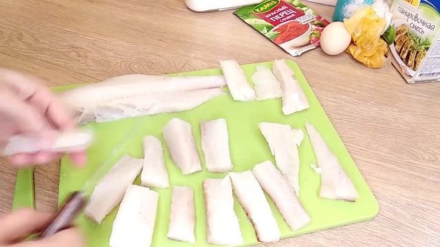 Самые вкусные рыбные палочки! Готовим сами!  Рецепт! Пикша! Как почистить рыбу! Рыба в кляре!