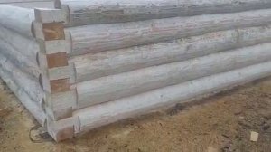 Сруб бани 4х5, рубка угла в лапу, обработан антисептиком, обработан рубанком, диаметр бревна 24 см.