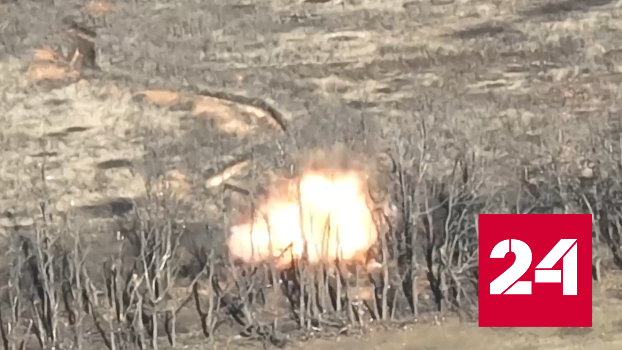 Удар российских беспилотников по блиндажу ВСУ показало Минобороны - Россия 24