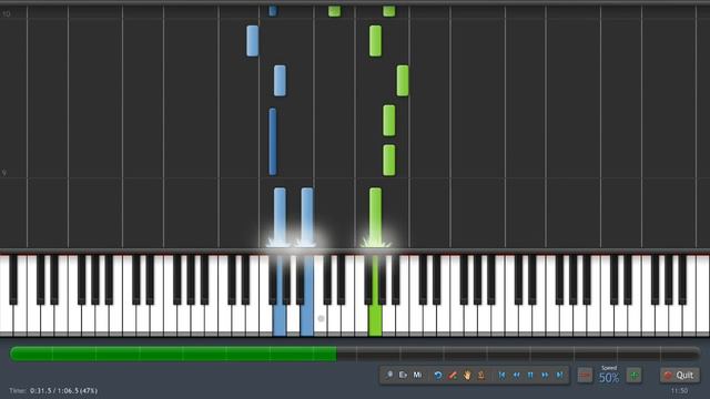 Beethoven: 9th Symphony (Ode To Joy) Piano Tutorial (50% Speed) Synthesia + Sheet Music & MIDI смотреть онлайн