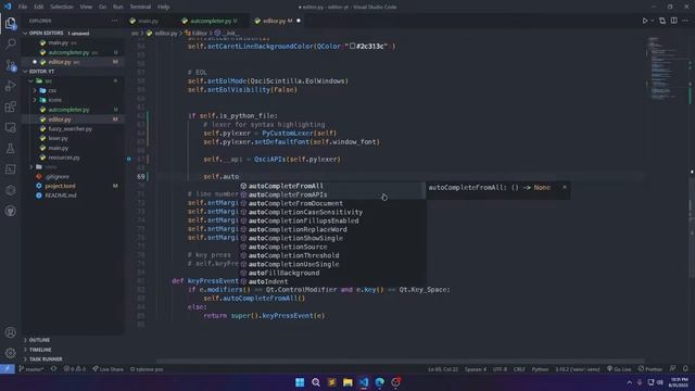 Create Your Own Code Editor in Python Using PyQt5 #6 - Adding Jedi Autocompletion