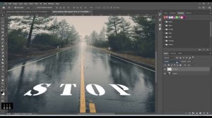 Font Adjustment With Ctrl+T Tool Learn Hidden Tricks Photoshop How to Paint Text on Road inPhotosho