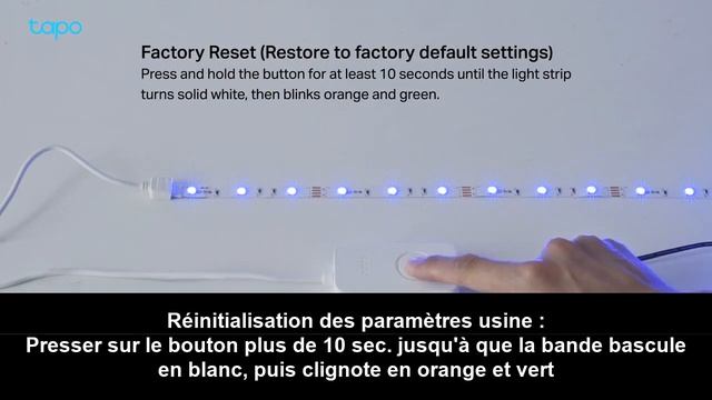 Tutoriel TP-Link : comment réinitialiser sa bande lumineuse connectée WiFi Tapo L900 / L920 смотреть онлайн