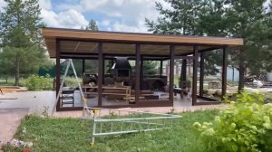 Беседка из клеёного бруса.