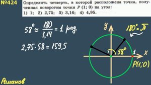 № 424 ГДЗ по алгебре 10 класс Алимов | числовая окружность