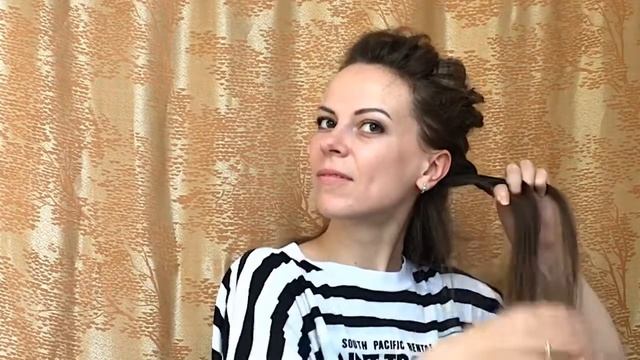 Собранная прическа из жгутов (№1) - курс видео Сделай прическу сама смотреть онлайн