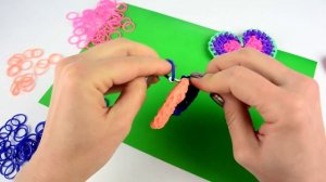 Подставка под чашку Сердце из резинок Брелок Сердечко Rainbow Loom
