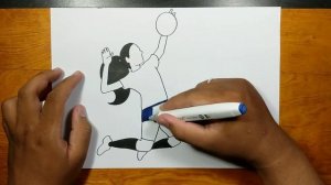 How to Draw Volleyball Player