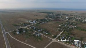 Село Громово Черноморский район Крым  с высоты птичьего полет