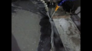 Фрезеровка гранита прорезной алмазной фрезой МИСТЭМ.