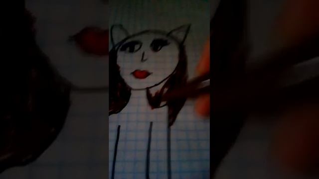 как нарисовать девушку кошку смотреть онлайн