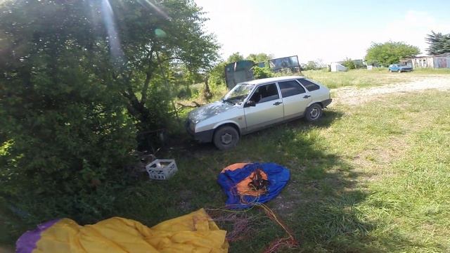 Сравнение одинаковых парапланов, один почти новый, другой - бывалый. Маршрут 38 км. Юца.