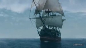 Бригантина поднимает паруса