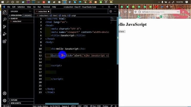 Advanced javascript tutorial | Part-01   What is Inline external internal javascript | Web IT LTD