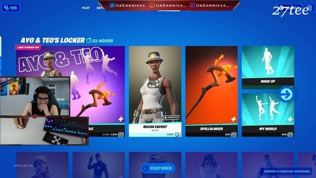 Streamers React To Ayo & Teo Locker Bundle In Fortnite Item Shop