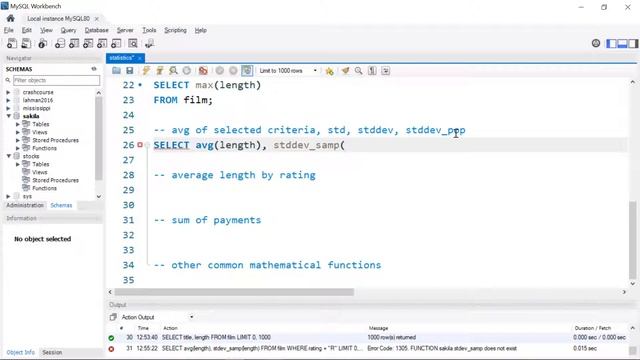 MySQL Statistics and Mathematical Functions смотреть онлайн