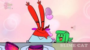 100LAYERS CHALLENGE!? | SPONGEBOB "MUKBANG ANIMATION" COMPLETE EDITION  | SLIME CAT