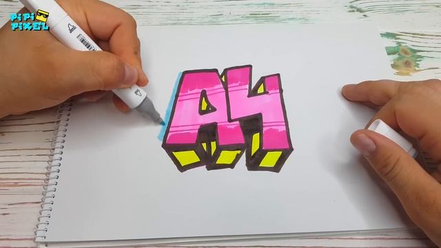 ГРАФФИТИ - Влад А4 !!! КАК НАРИСОВАТЬ? !!! урок граффити graffiti logo Vlad A4 смотреть онлайн