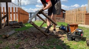 Скамейка своими руками за ОДИН ЧАС из поддонов и валежника