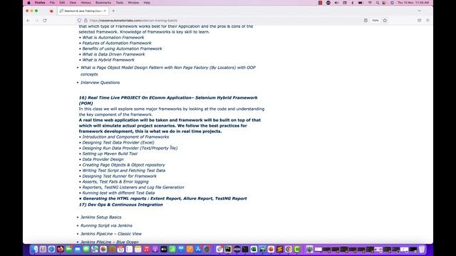 Selenium & Java Training  – Regular Batch (11th Nov 2022 – 8:15 AM IST/ 9:45 PM EST)