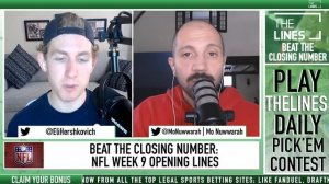 NFL OPENING LINES REPORT | Week 9 NFL Odds | Point Spreads, Moneylines, Betting Totals